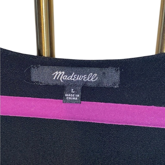 Madewell Black Side-Button Easy Shift Dress - Picture 7 of 8